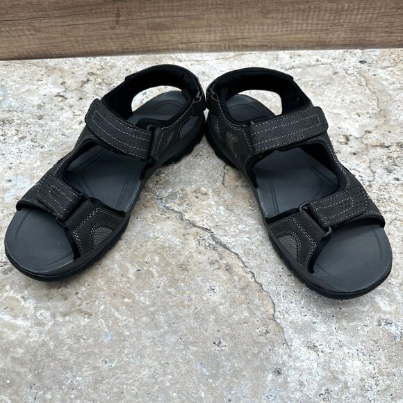 Dockers Mens Sandals Size 10M Charcoal Devon Gladiator Double Strap Outdoor - Picture 4 of 10
